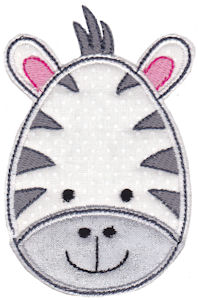 Cute Animal Faces Applique 4