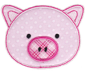 Cute Animal Faces Applique 7