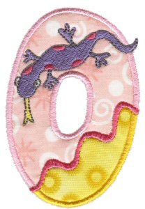 Funky Applique Numbers 0