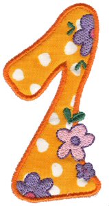 Funky Applique Numbers 1