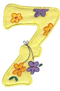 Funky Applique Numbers 7