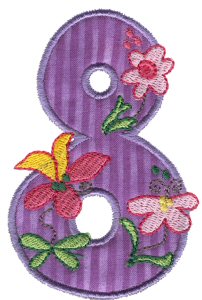 Funky Applique Numbers 8