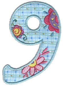 Funky Applique Numbers 9