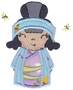 Kokeshi Dolls Applique 11
