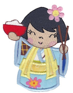 Kokeshi Dolls Applique 2