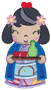 Kokeshi Dolls Applique 3