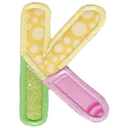 Patches Alphabet Applique K Bunnycup Embroidery