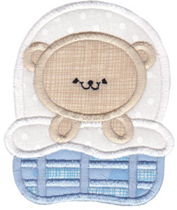 2 Cute Bears Applique 3