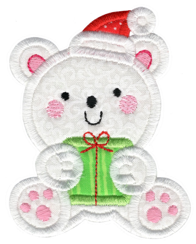 Applique Christmas Polar Bear