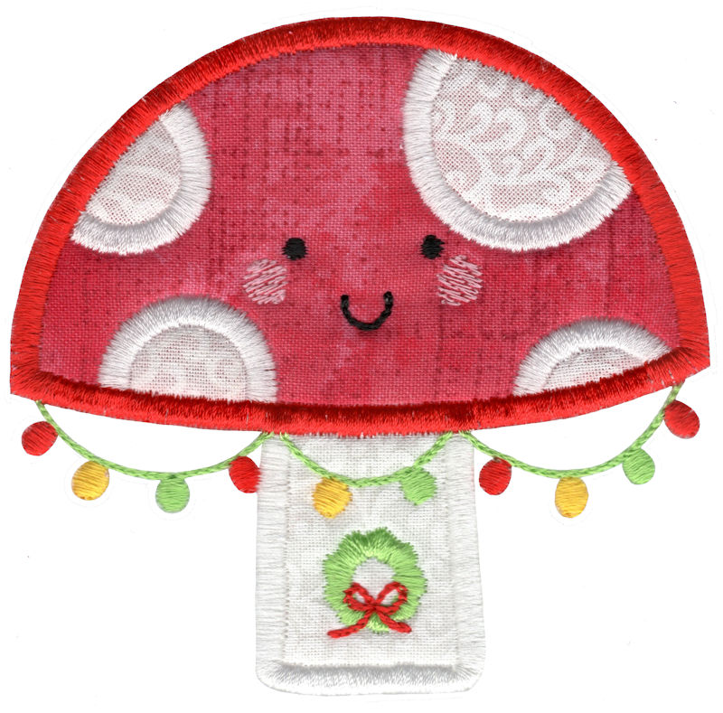 Applique Christmas Mushroom