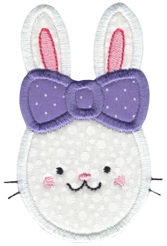 Applique Girl Egg Bunny