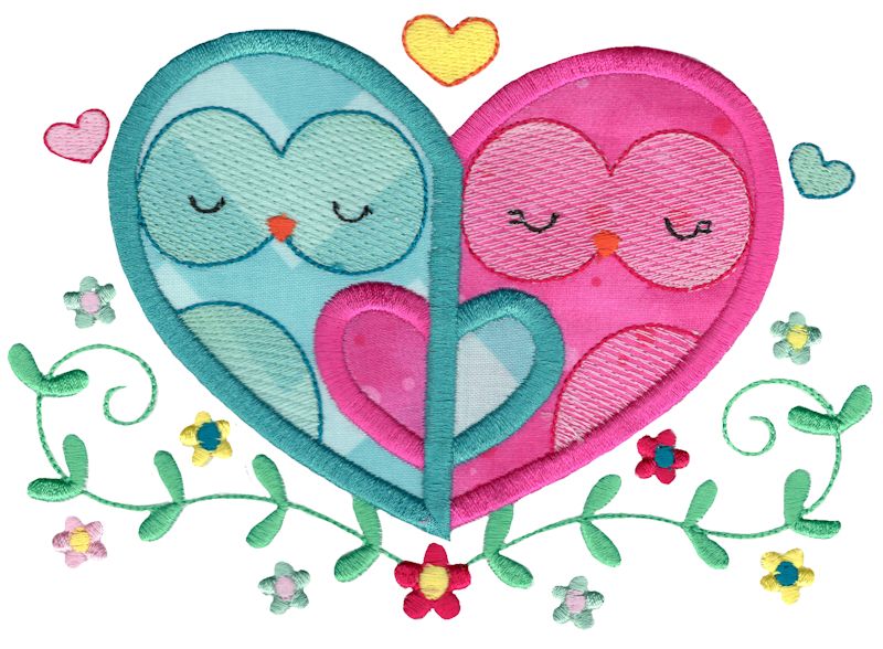 Adorable Owls Applique 4