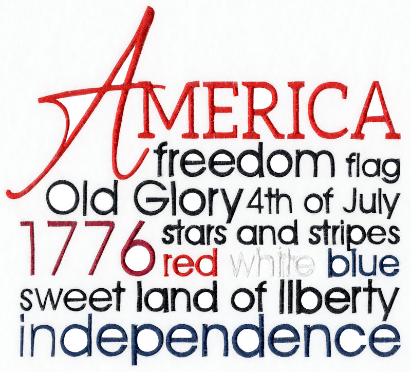 America Word Art