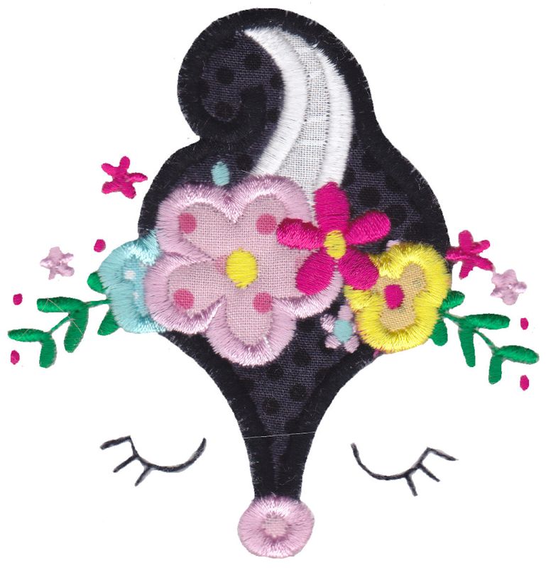 Skunk Face Applique
