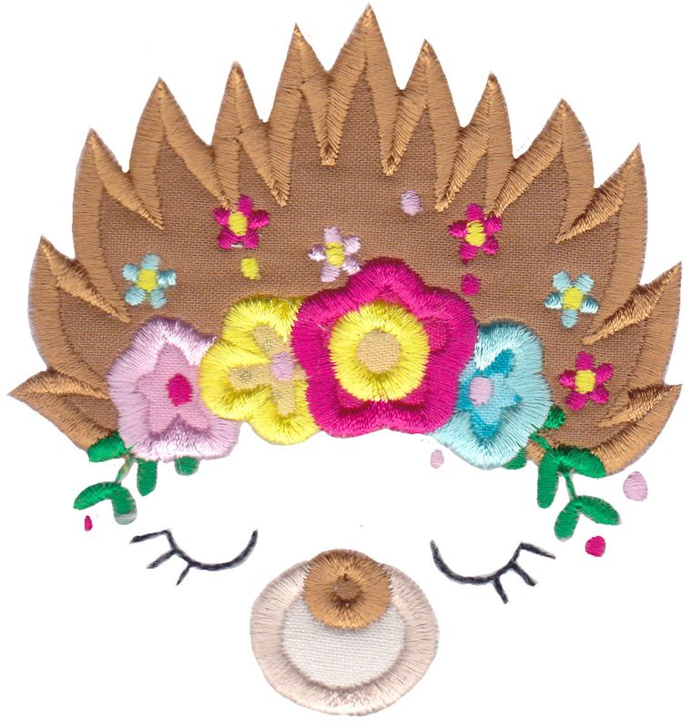 Hedgehog Face Applique