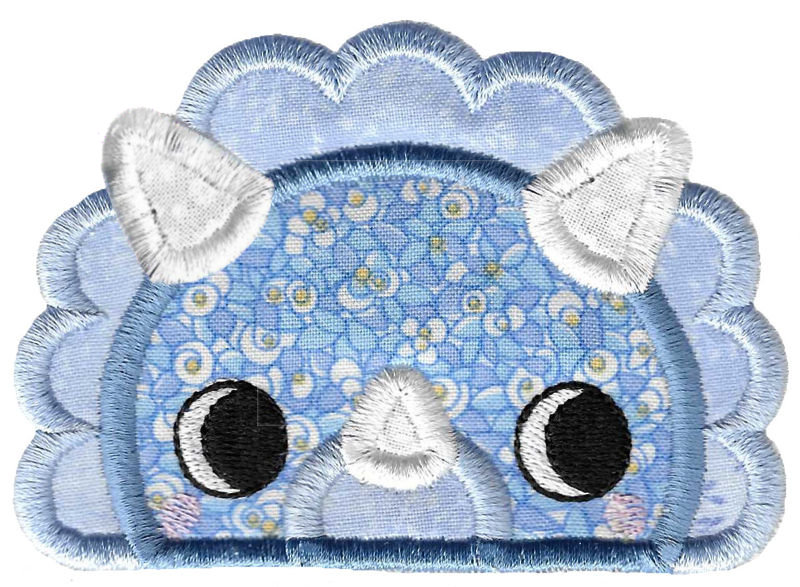 Boy Rhinoceros Applique Animal Topper