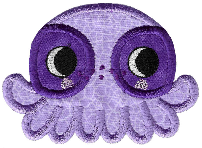 Boy Octopus Applique Animal Topper