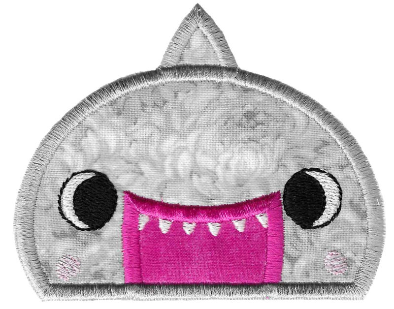 Boy Shark Applique Animal Topper