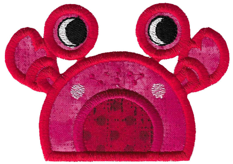Boy Crab Applique Animal Topper