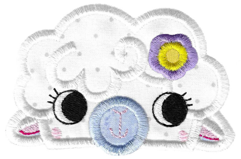 Girl Sheep Applique Animal Topper