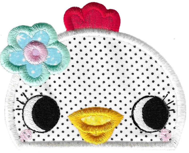 Chicken Applique Animal Topper