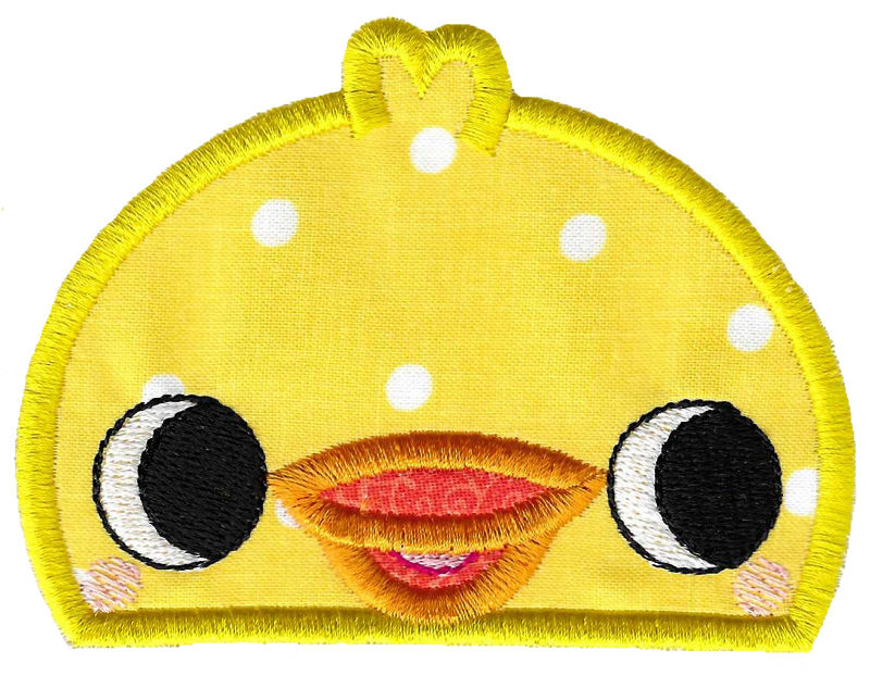 Boy Duck Applique Animal Topper