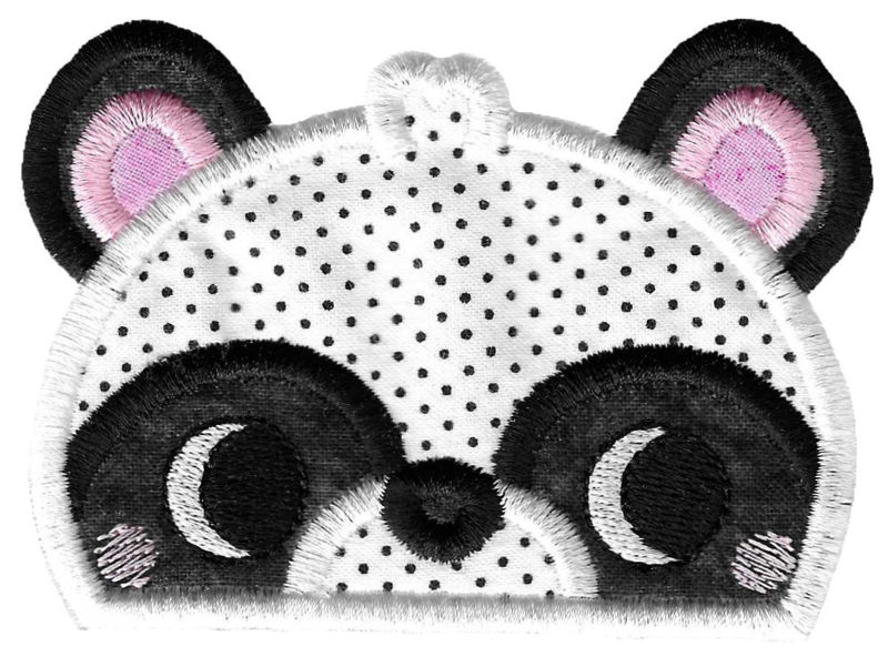 Boy Panda Applique Animal Topper