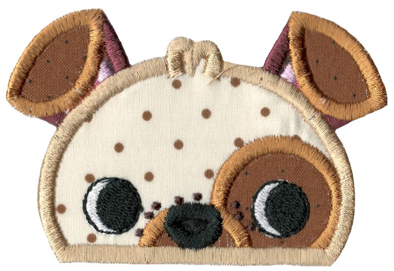 Boy Dog Animal Topper Applique