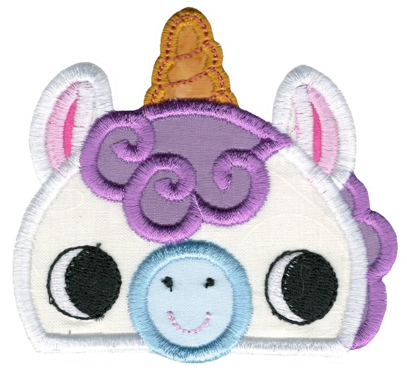 Boy Unicorn Animal Topper Applique