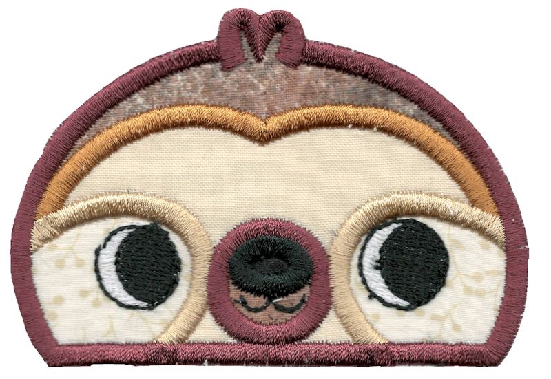 Boy Sloth Animal Topper Applique