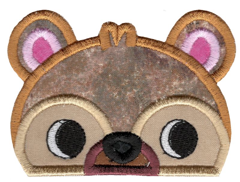 Boy Bear Animal Topper Applique