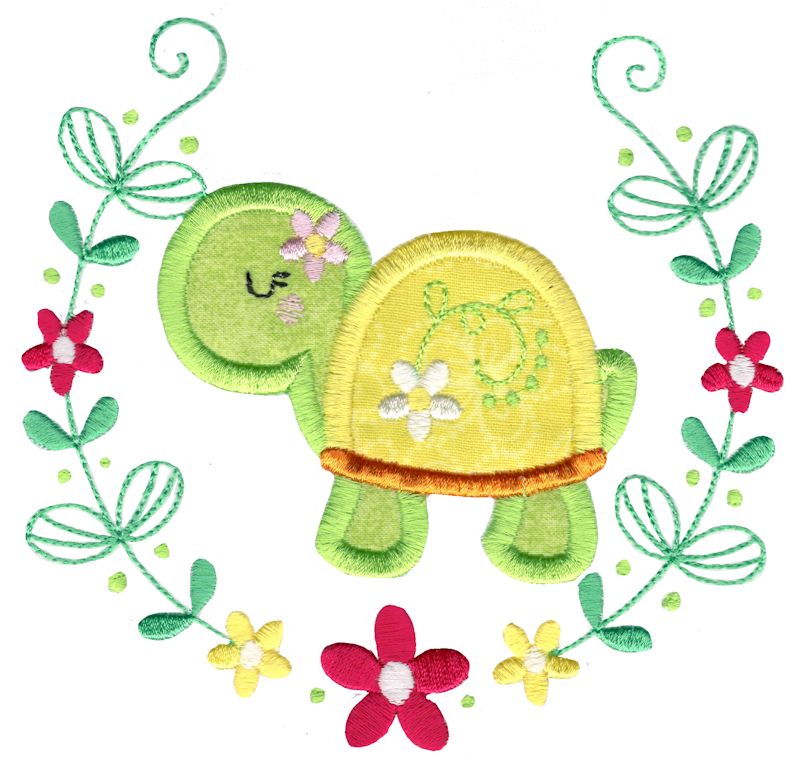 Applique Turtle Laurel