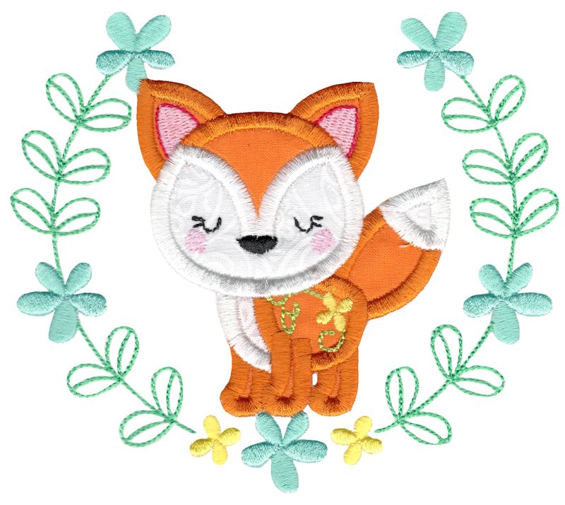 Applique Fox Laurel