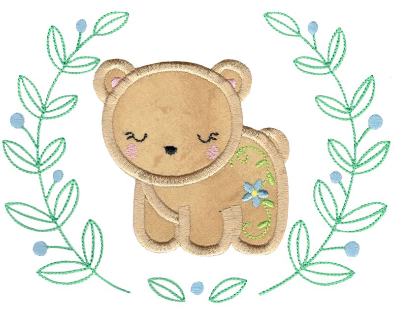 Applique Bear Laurel