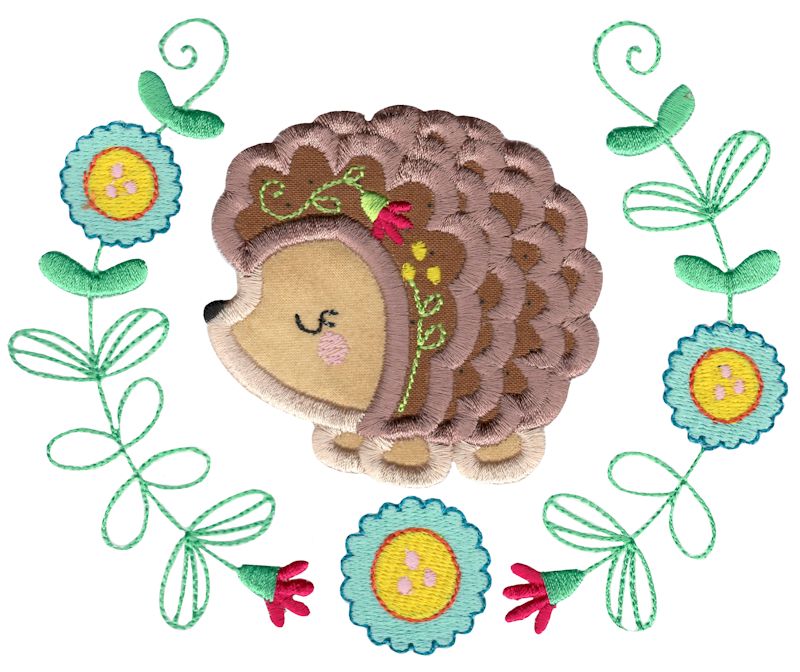 Applique Hedgehog Laurel