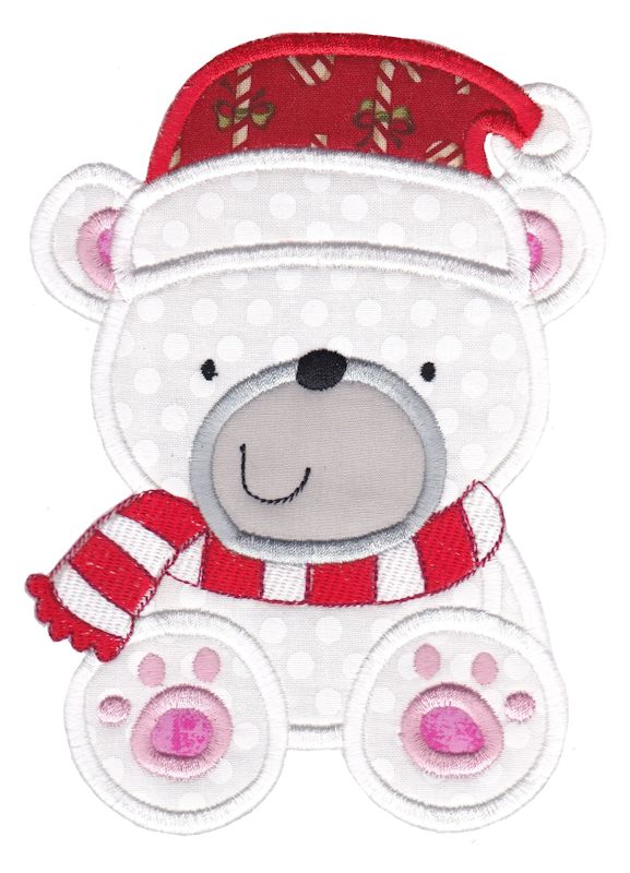 Applique Christmas Polar Bear