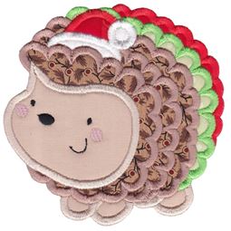 Applique Christmas Hedgehog