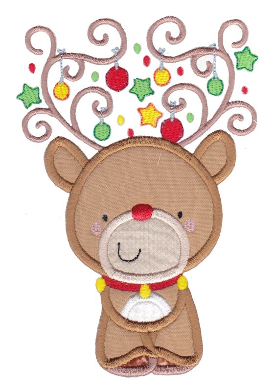 Applique Christmas Reindeer