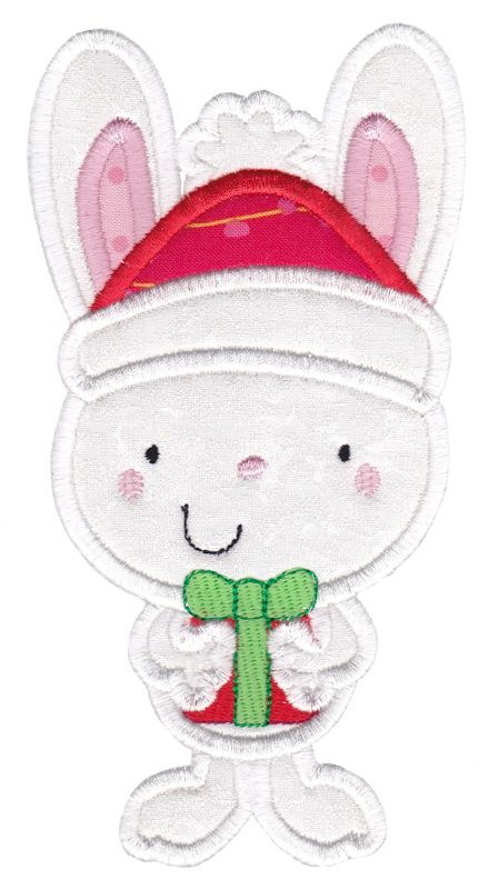 Applique Christmas Bunny Rabbit