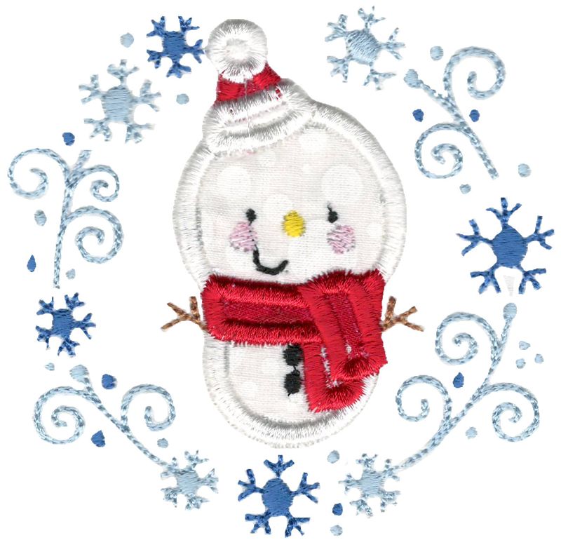 Applique Snowman Laurel
