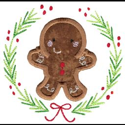 Applique Gingerbread Man Laurel