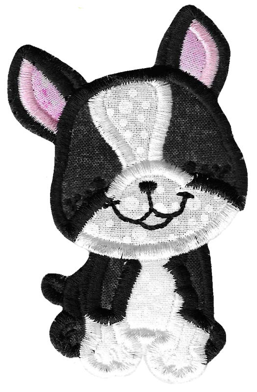 Boston Terrier Applique