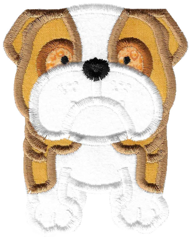 English Bulldog Applique