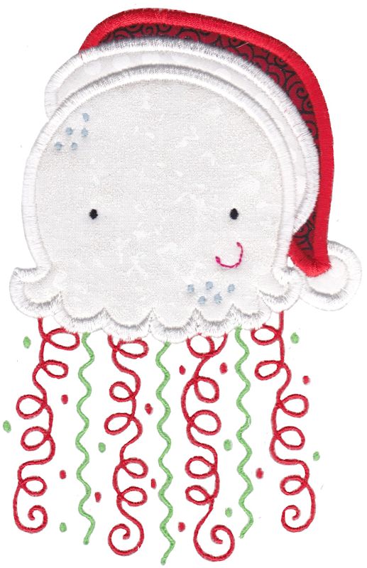Applique Christmas Jellyfish