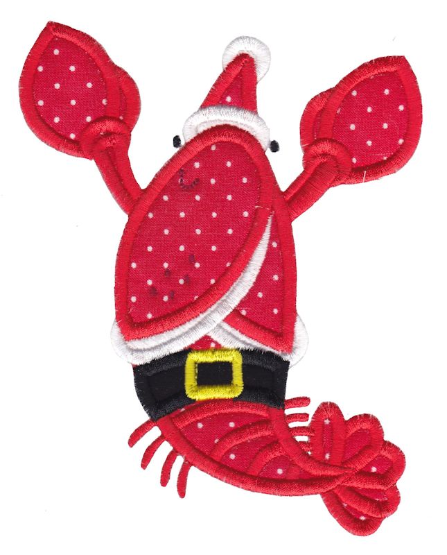 Applique Christmas Lobster