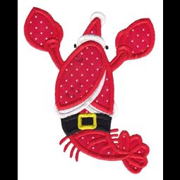 Applique Christmas Lobster