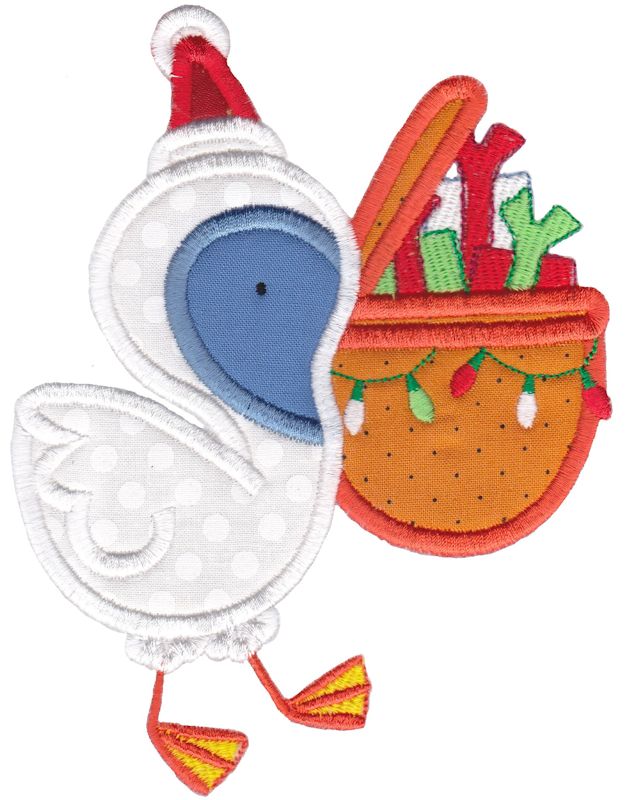 Applique Christmas Pelican
