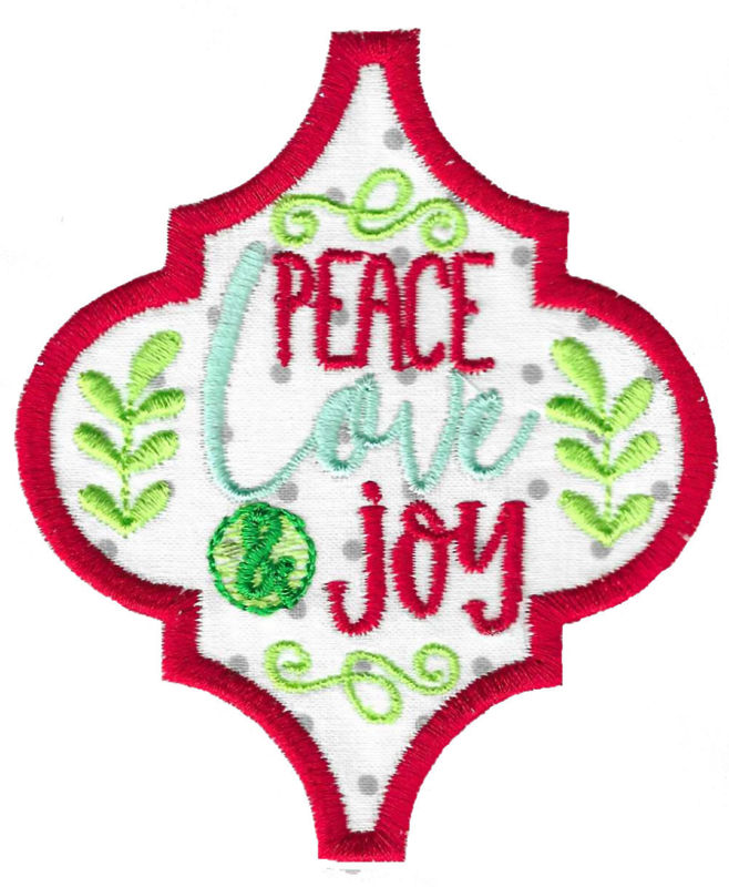 Love Peace And Joy Christmas Ornament