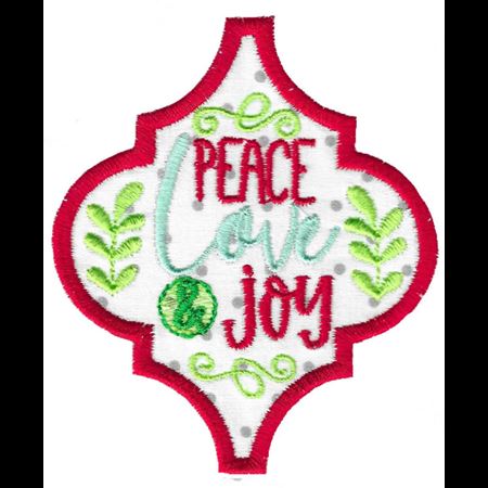 Love Peace And Joy Christmas Ornament