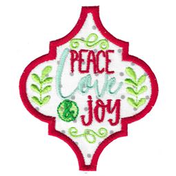 Love Peace And Joy Christmas Ornament